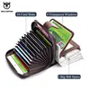 BULLCAPTAIN Men's  Leather Wallet Business Wallets Multifunction Multifunctional Business Card Holder Small Card Box ► Photo 3/6