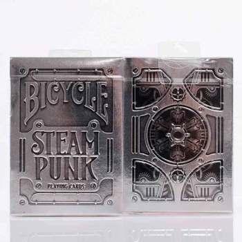 

1 deck Bicycle Cards Silver Steampunk T11 Bicycle Playing Cards Regular Bicycle Deck Rider Back Card Magic Trick Magic Props