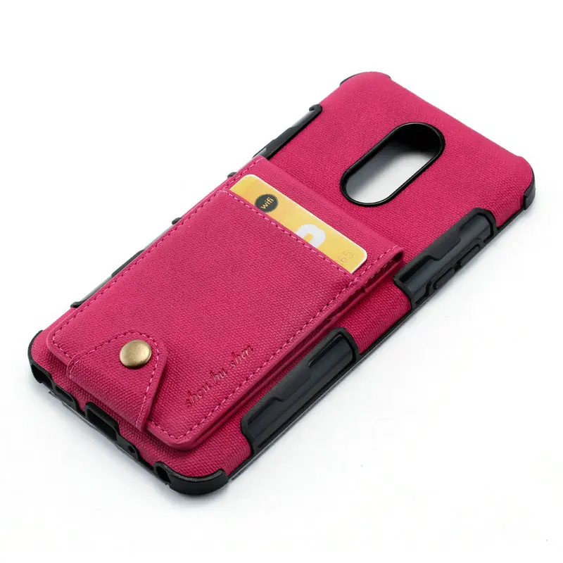Розово-красный Для LG V30 чехол из ткани TPU Coque Fundas Etui для LG Stylo 4 Чехол LG Q Stylo 4 отделения для карт задняя крышка на LG V30 Stylo4 тканевый чехол - Цвет: Розово-красный