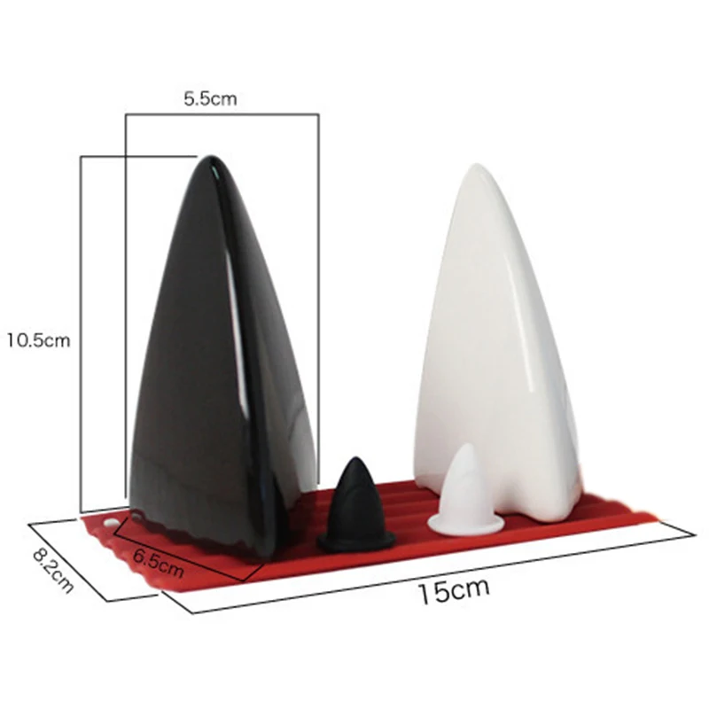 2 шт. творческие керамика акульих плавников соль сахар специи перечница приправы