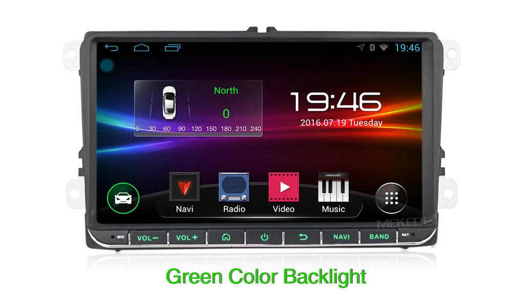 Android автомобильный DVD мультимедийный плеер для volkswage golf 4 golf 5 6 touran passat B6 caddy transporter T5 wifi BT - Цвет: green color