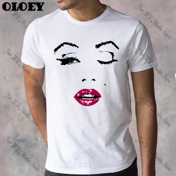 

Aesthetic Marilyn Monroe Face Graphic T-shirt Men Summer Fashion Tee Shirt Homme Vogue Tumblr tshirt Streetwear Male Clothes