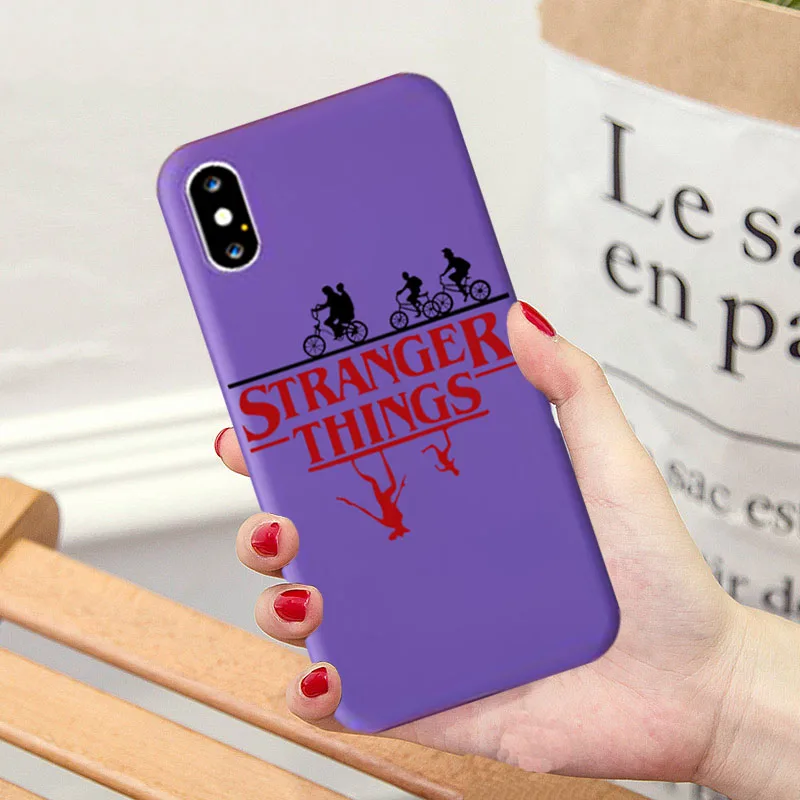 Чехол Stranger Things с рождественскими огнями для iphone 7, 6 S, 8 Plus, X, XS, XR, XS, MAX 11, мягкий матовый Силиконовый чехол для телефона, задняя крышка, чехол - Цвет: -4