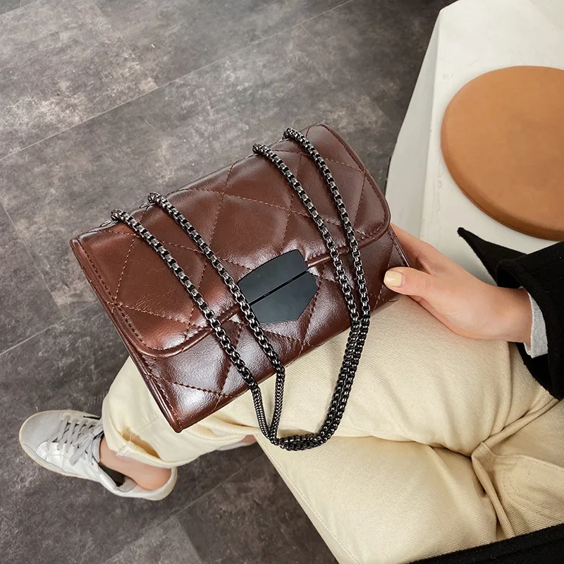 Classic Diamond Lattice Women Plaid Messenger Bag Small Square Female Shoulder Bags Rhombus Luxury Lady Handbag For | Багаж и сумки