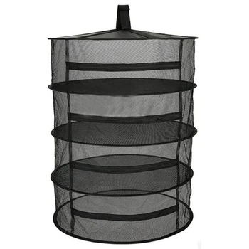 

4Layer Drying Folding Fishing Net with Zippers Dryer Mesh Tray Drying Rack Flowers Hanger Fish Net Tackle Accessory Tool