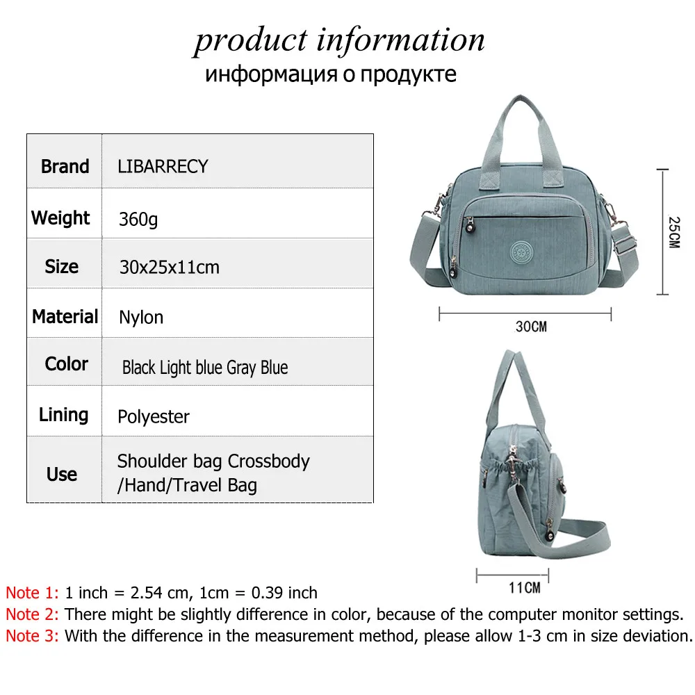 2021 New Solid Color Designer Women Shoulder Bags Casual Multifunctional Women's Handbag High-quality Nylon Ladies Crossbody Bag 4