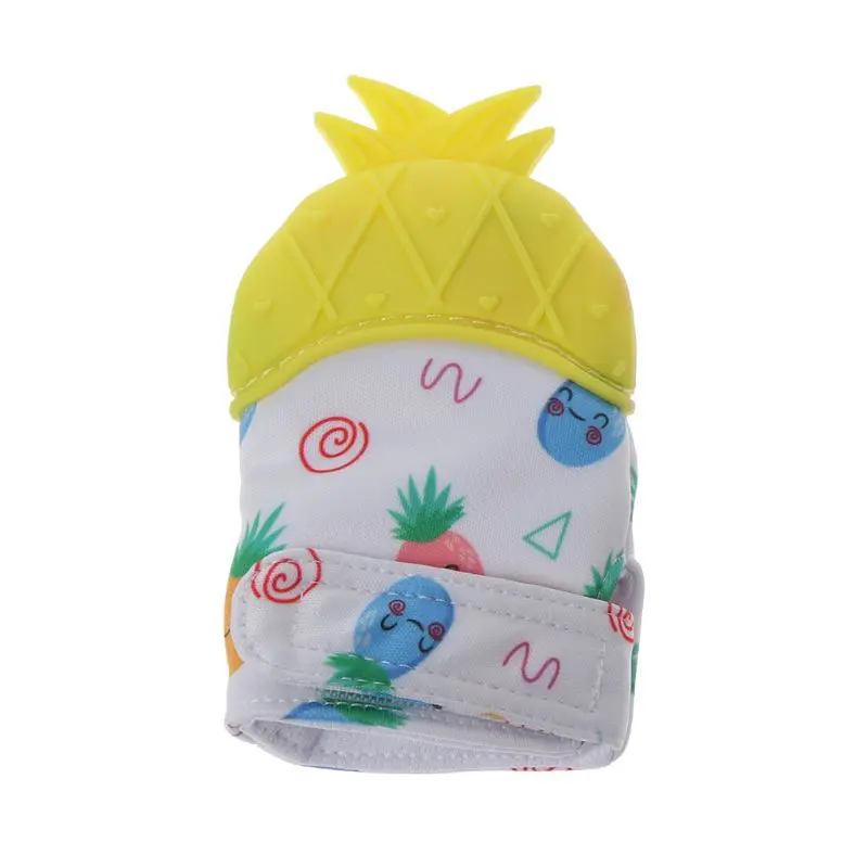 1PC Pineapple Shape Baby Teething Pacifier Glove Teether Chewable Newborn Mitten Toddler Baby Molar Teether Gloves