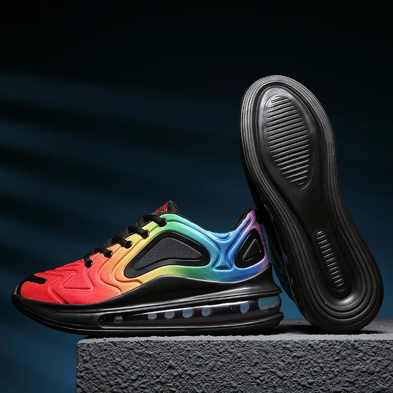 Модные кроссовки из лайкры, мужская повседневная обувь для взрослых, осенняя Новинка, унисекс, кроссовки, обувь высокого качества - Цвет: Colours Shoes