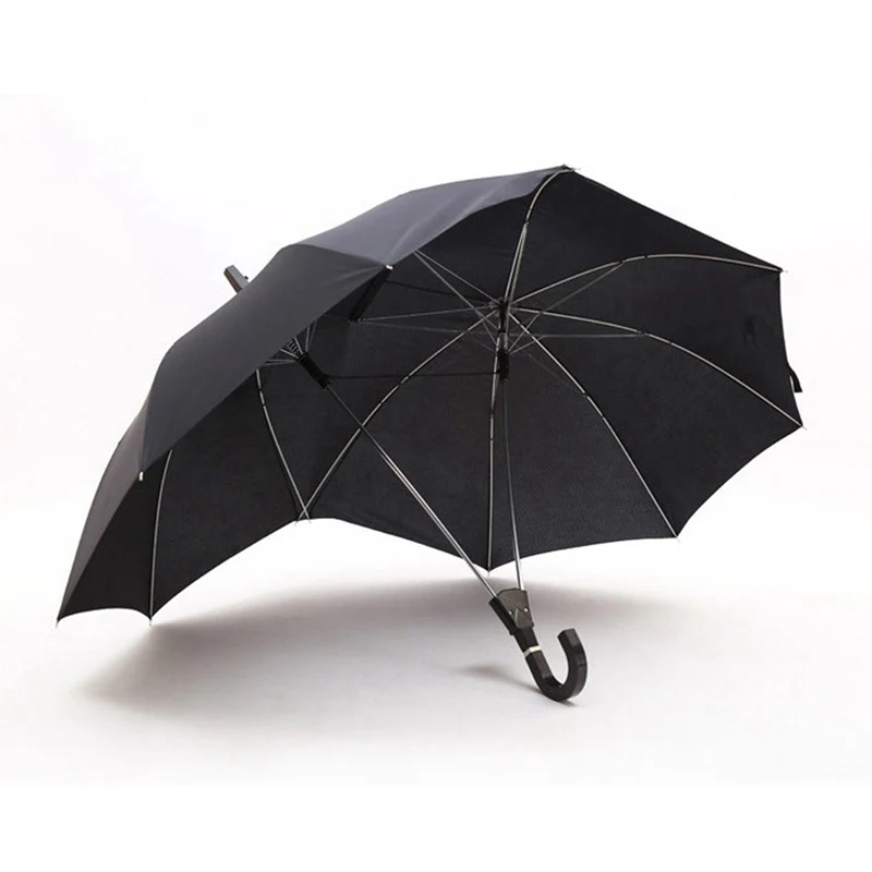 Креативный модный двухполюсный парный зонтик, чистый цвет, полуавтоматический высококачественный деловой зонт, Двойной Топ, соединенный зонтик Bla