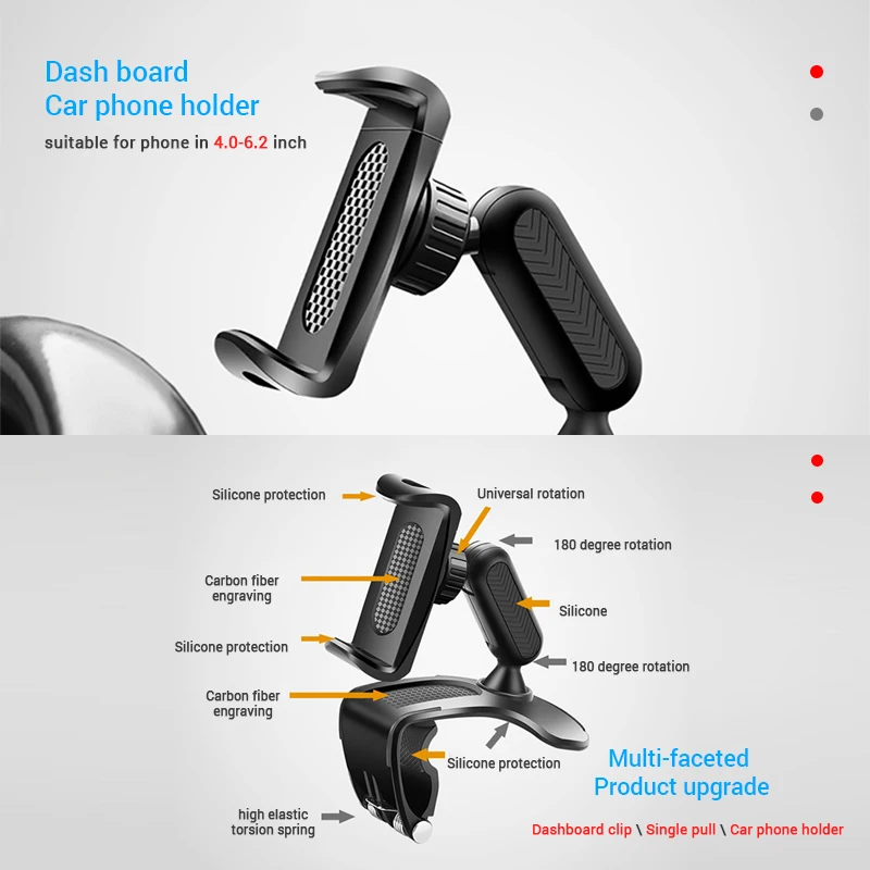 Universal Car Phone Holder for 4-6 Inch Smartphones