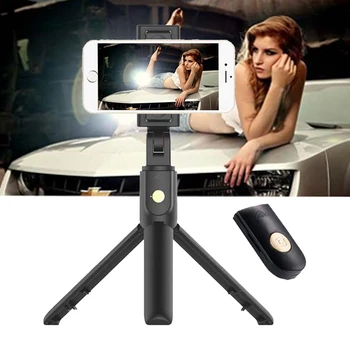 

Outdoor Wireless Bluetooth Fashion Selfie Stick Mini Tripod For Android Phone Foldable Handheld Monopod Shutter Remote Control