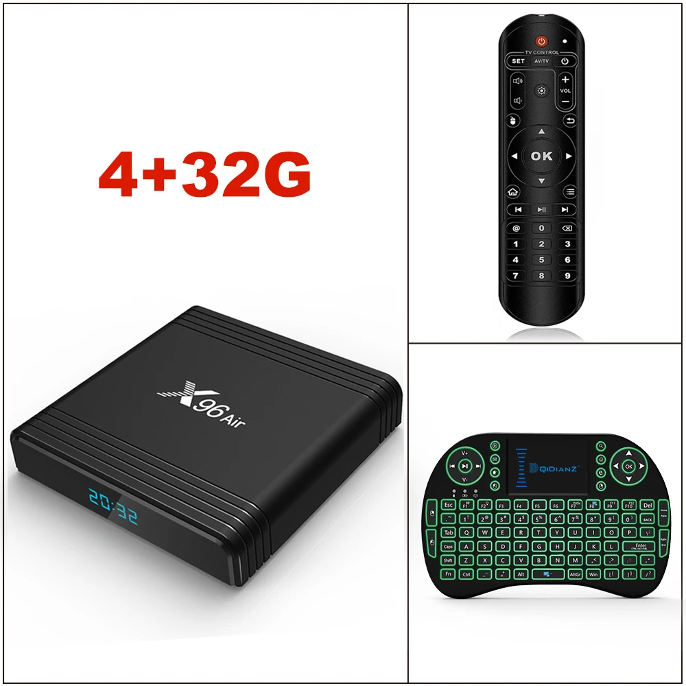 4g32g i8 X96AIR android 9,0 ТВ-приставка Amlogic S905X3 четырехъядерный 2,4G/5G wifi BT Голосовое управление 8K HDR медиаплеер смарт-приставка X96air - Цвет: 4g32g i8