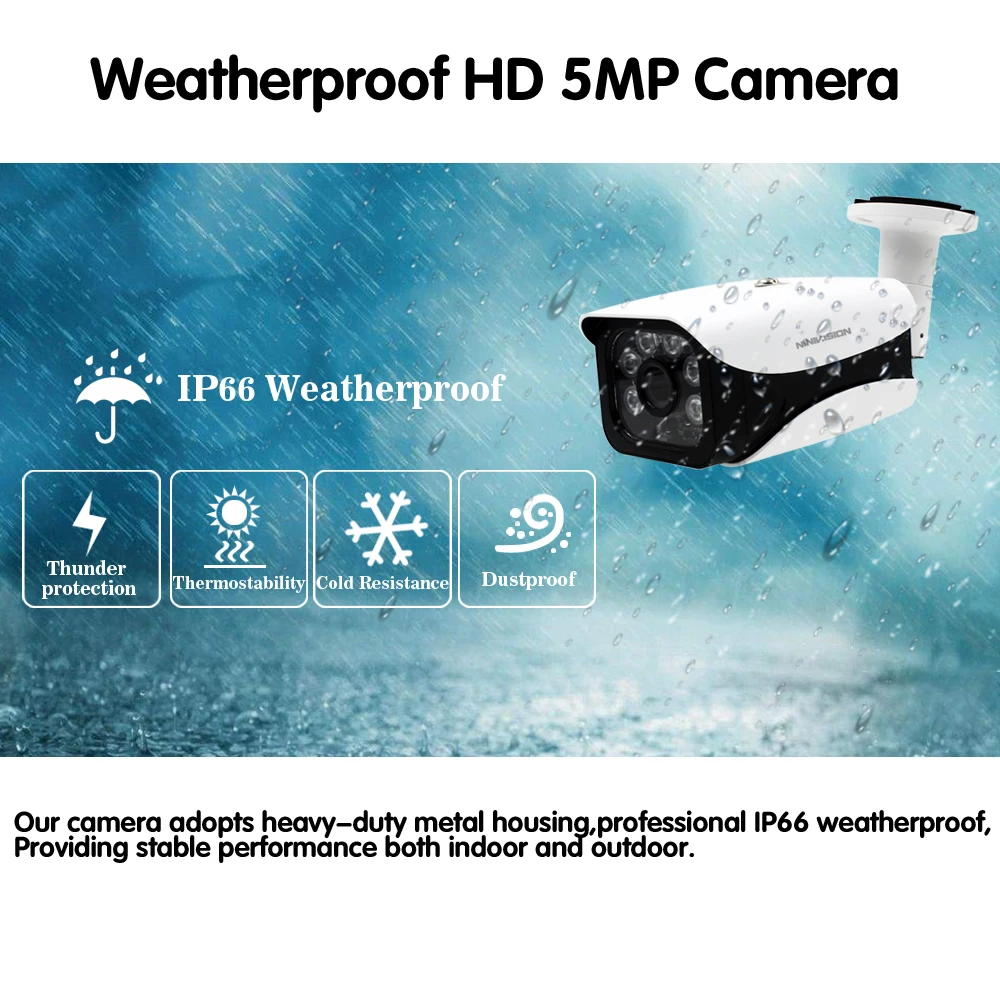 16CH 5MP 5в1 CCTV H.265 DVR HD 16 шт. 2560*1944 5MP TVI Камера Безопасности Bullet-камера для наружного наблюдения домашняя система видеонаблюдения комплект