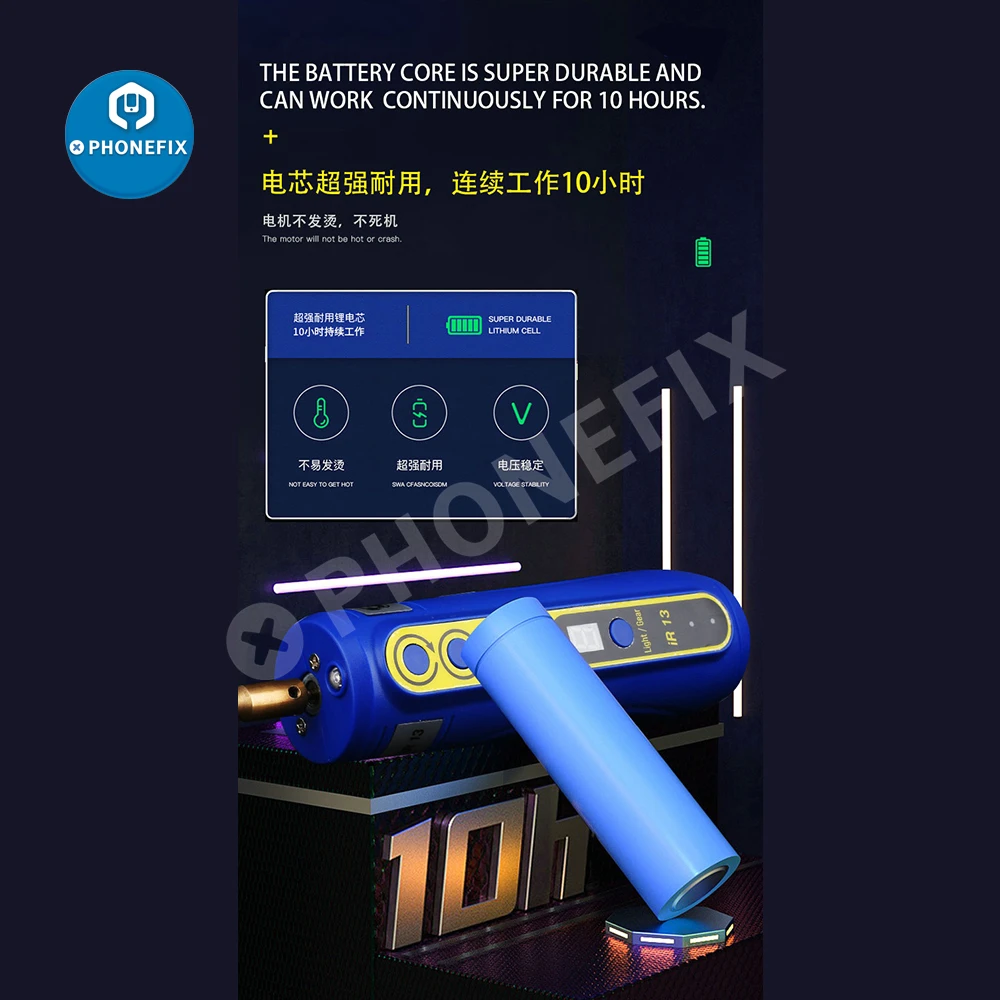 MECHANIC IR13 PRO 6 in 1 OCA Gel Remover Mobile Phone Screen hard gel remover cutter dry gel polarized gel remove rechargeable 18mm ratchet wrench