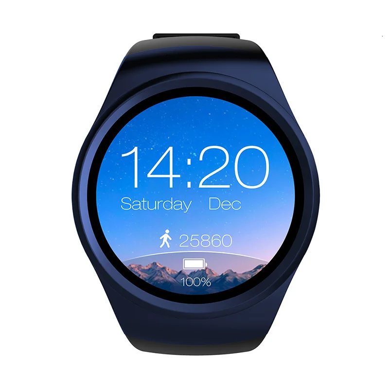 Blue Kw18 Bluetooth Смарт часы полный экран Поддержка Sim Tf карты Smartwatch телефон сердечного ритма для Apple gear S2 huawei Xiaomi - Цвет: Blue