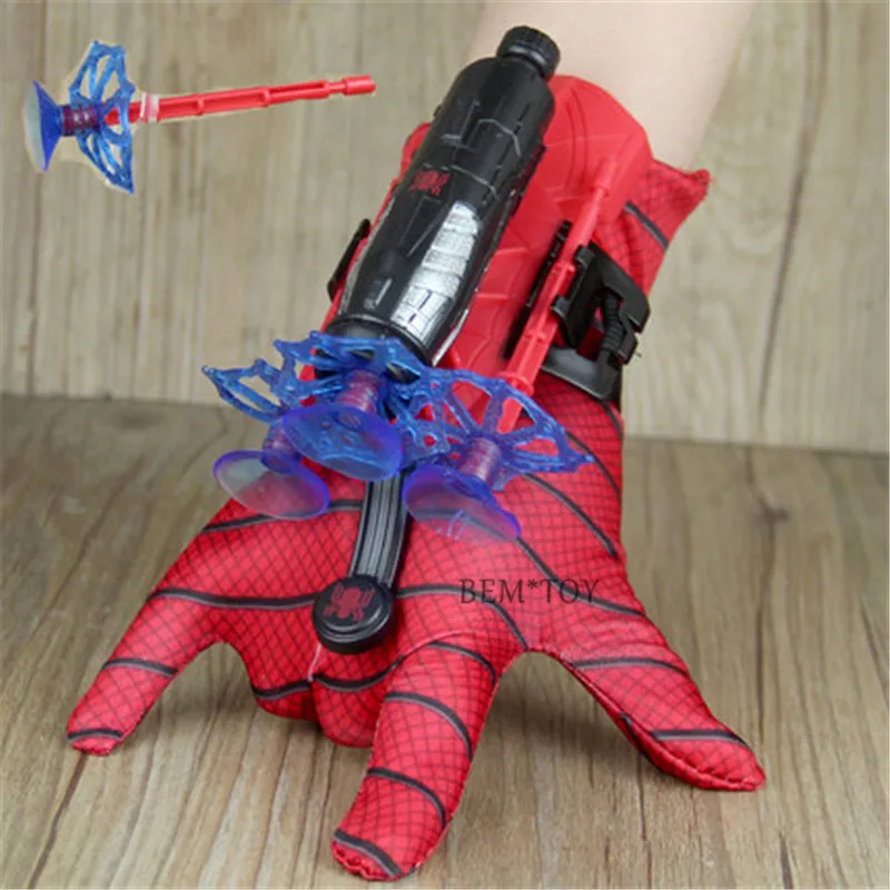 Человек-паук Фигурки пластиковые Забавный Человек-паук пусковые перчатки игрушки для детей Новогодний подарок