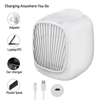 

Air Conditioning Air Cooler USB Three-speed Adjustment Humidifier Refrigeration Humidification Purified Air Vehicle Available