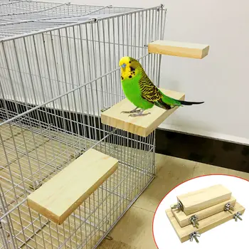 

Wood Stand Platform Toy Paw Grinding Clean Cage Accessories For Parrot Hamster SER88