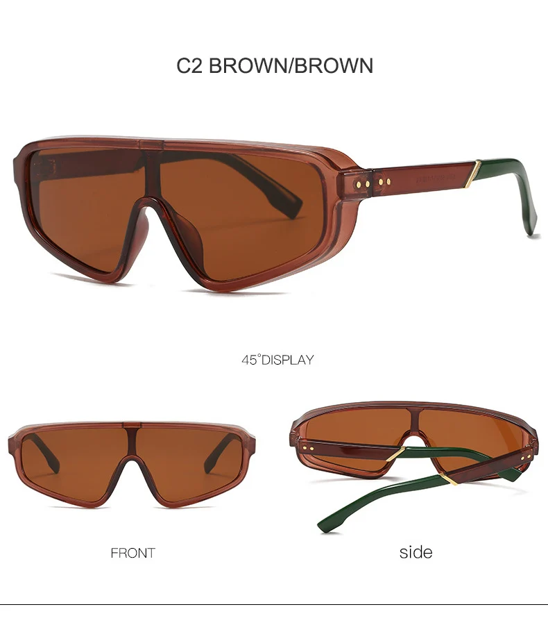 OEC CPO Vintage Punk Quadrat Sonnenbrille Männer Frauen Marke Design Mode Ein Stück Sonnenbrille Frauen Retro Braun Shades Gläser – Detail 7