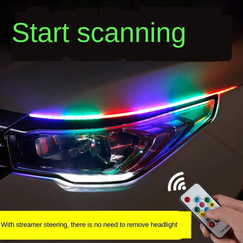 

Colorful Start Scanning Flowing Water Turn Light Modified General Automobile Daytime Running Lamp Light-Guide Strip Led Streamer