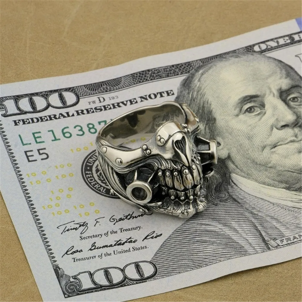 Модные Винтажные хип хоп панк Рок Mad Max immber Joe кольцо с изображением маски Роскошные полые серебряные кольца для мужчин ювелирные изделия оптом