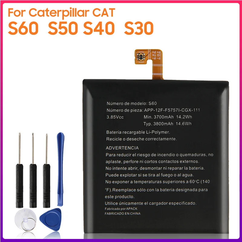Original Battery For Caterpillar Cat S30 S60 S40 S41 S50 APP-12F-F57571-CGX-111 Authentic 3800mAh | Мобильные телефоны и