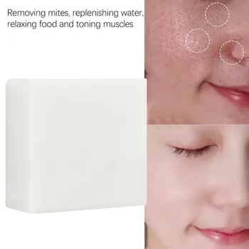 

Removal Pimple Pores Mite Soap Refreshing Handmade Bath Face Soap Silk Cleansing Mask Soap Base Moisturizing Goat Milk Soap
