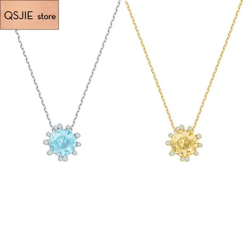 

QSJIE High quality SWA. Sun Fresh Tone Delicate Simple Creative Woman Necklace Charming fashion jewelry