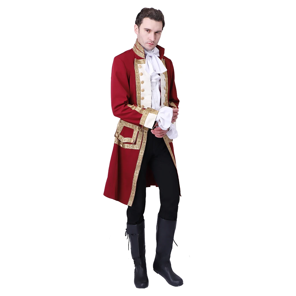 Washington Red Cloak Royal Military Jacket Costume For Mens