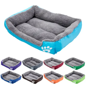 

Round Dog Bed for Dog Cat Winter Warm Sleeping Lounger Mat Puppy Kennel Pet Bed Washable House Christmas Gifts