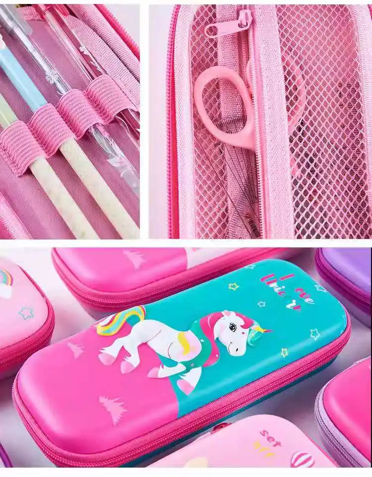 Новый креативный чехол карандаш с единорогом сумка для ручек kawaii вместительный