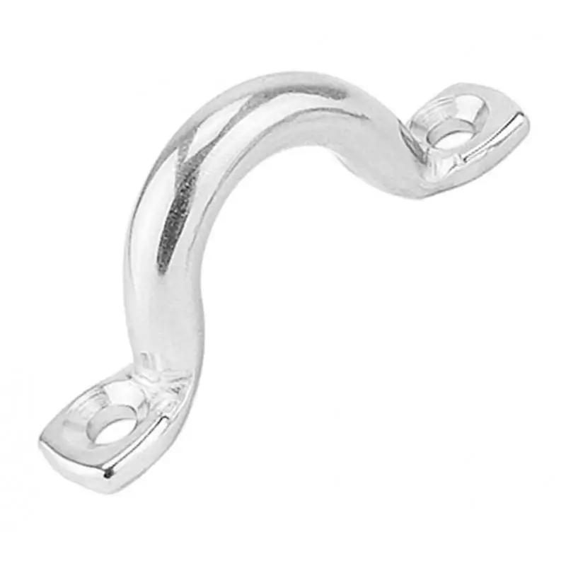 6x 4mm Trailer Solid Brushed Rope Tie Horse Cargo RV Boat D-Ring Loop, 316 Stainless Steel