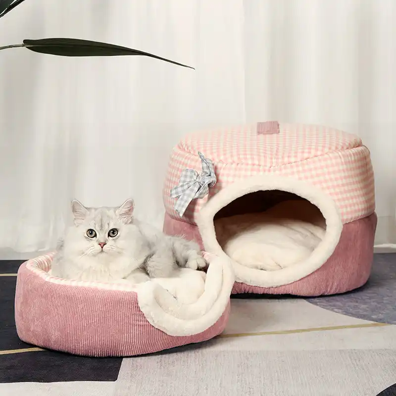 Lit Amovible En Peluche Douce Pour Chat Niche Pour Chiot Nid D Hiver Chaud Pour Animaux De Compagnie Aliexpress
