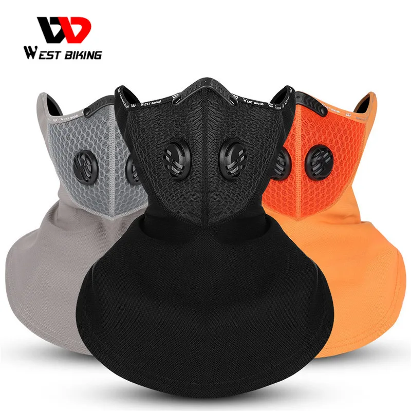 

WEST BIKING 2020 Winter Sport Cycling Headwear With Activated Carbon Filter Face Cover Ski Bicycle Motocycle Fleece Head Cap Hat