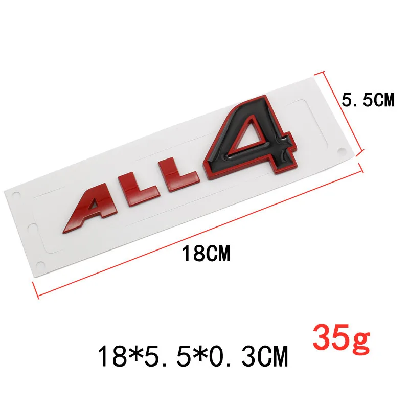 Car ALL 4 Metal Stickers and Decals For MINI R60 R61 F60 Cooper S Countryman Paceman ALL4 Rear Trunk Body Emblem Badge Stickers