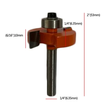 

2PCS/KIT Cutting & Rabbeting Router Bits Bearing Bits 1/4 In Rotary Tool SET Power Tool Brand New