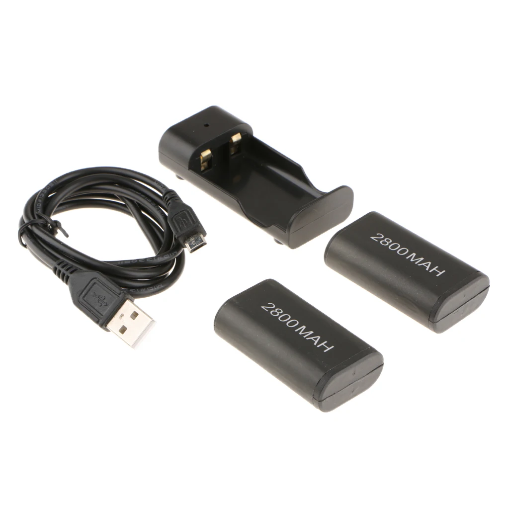 2X2800 mAh аккумуляторная батарея+ USB кабель+ зарядное устройство для Micro Xbox One