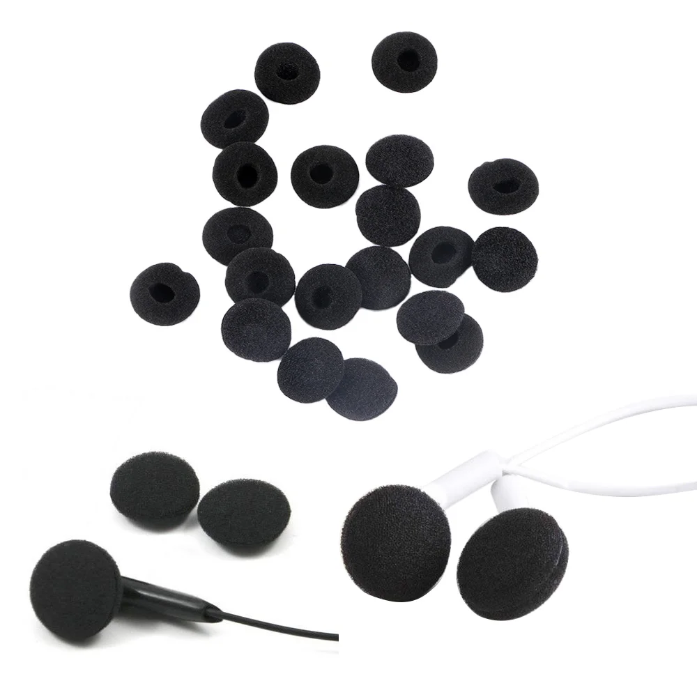 10 Pairs 20 Pcs 15 mm Soft Foam Earbud Headphone Ear pads Replacement