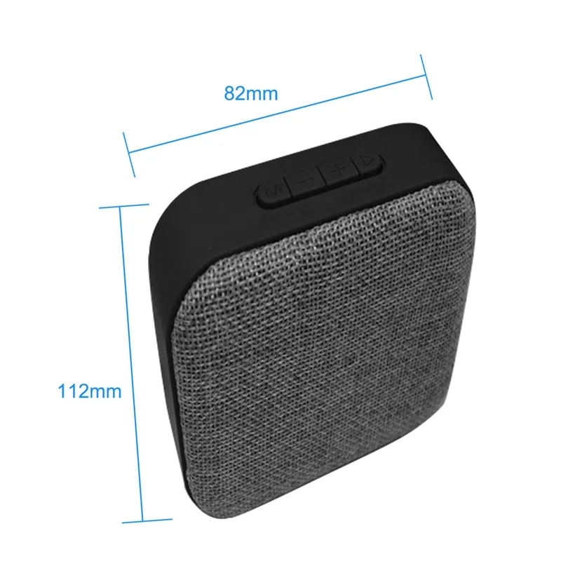 T3 тканевый bluetooth динамик беспроводная мини-карта USB зарядка портативный аудио серый