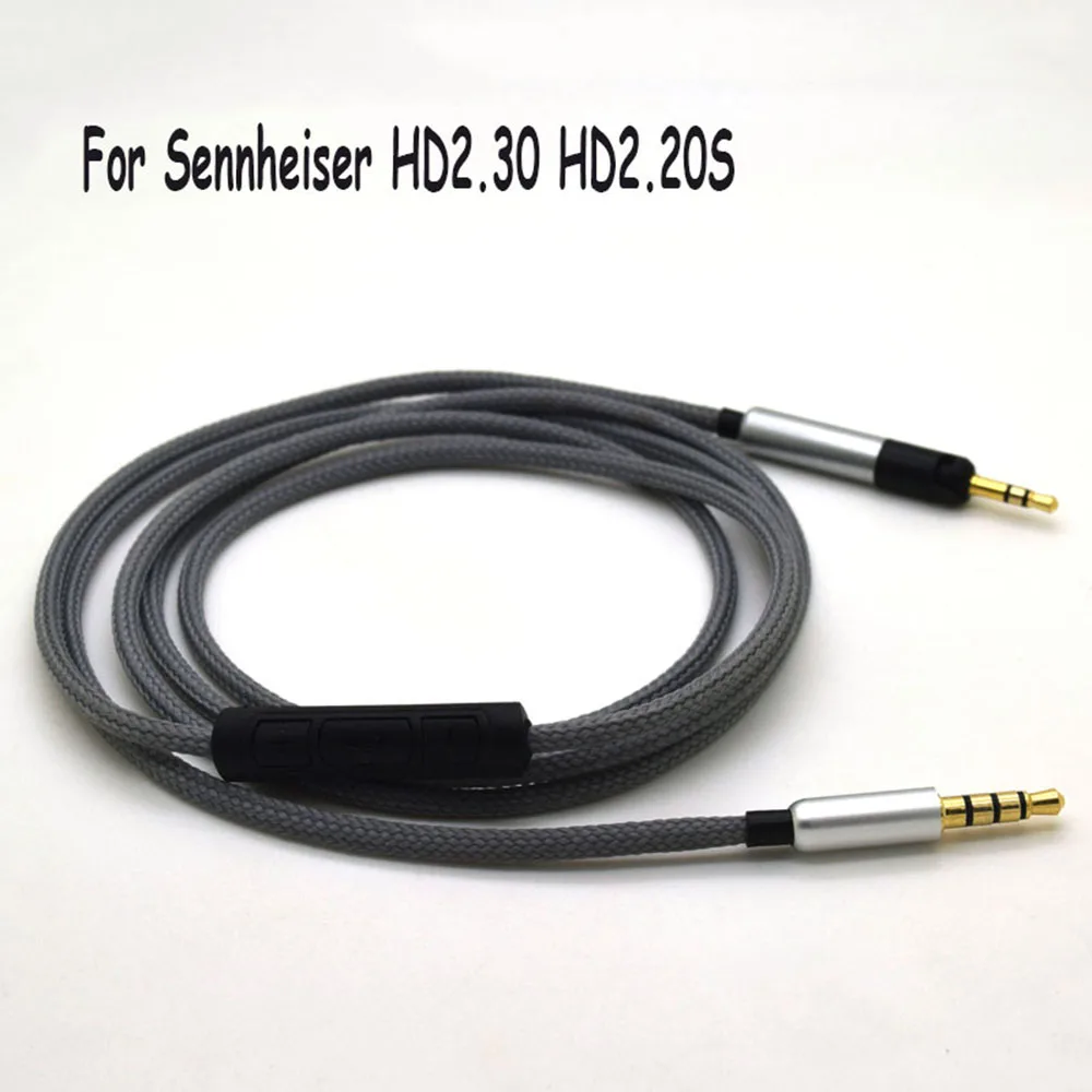 Headphone Replacement Cable for Sennheiser HD2 30 HD2 20S Headset Upgraded Cable Cords 3 5mm to 2 5mm with MIC Volume Control