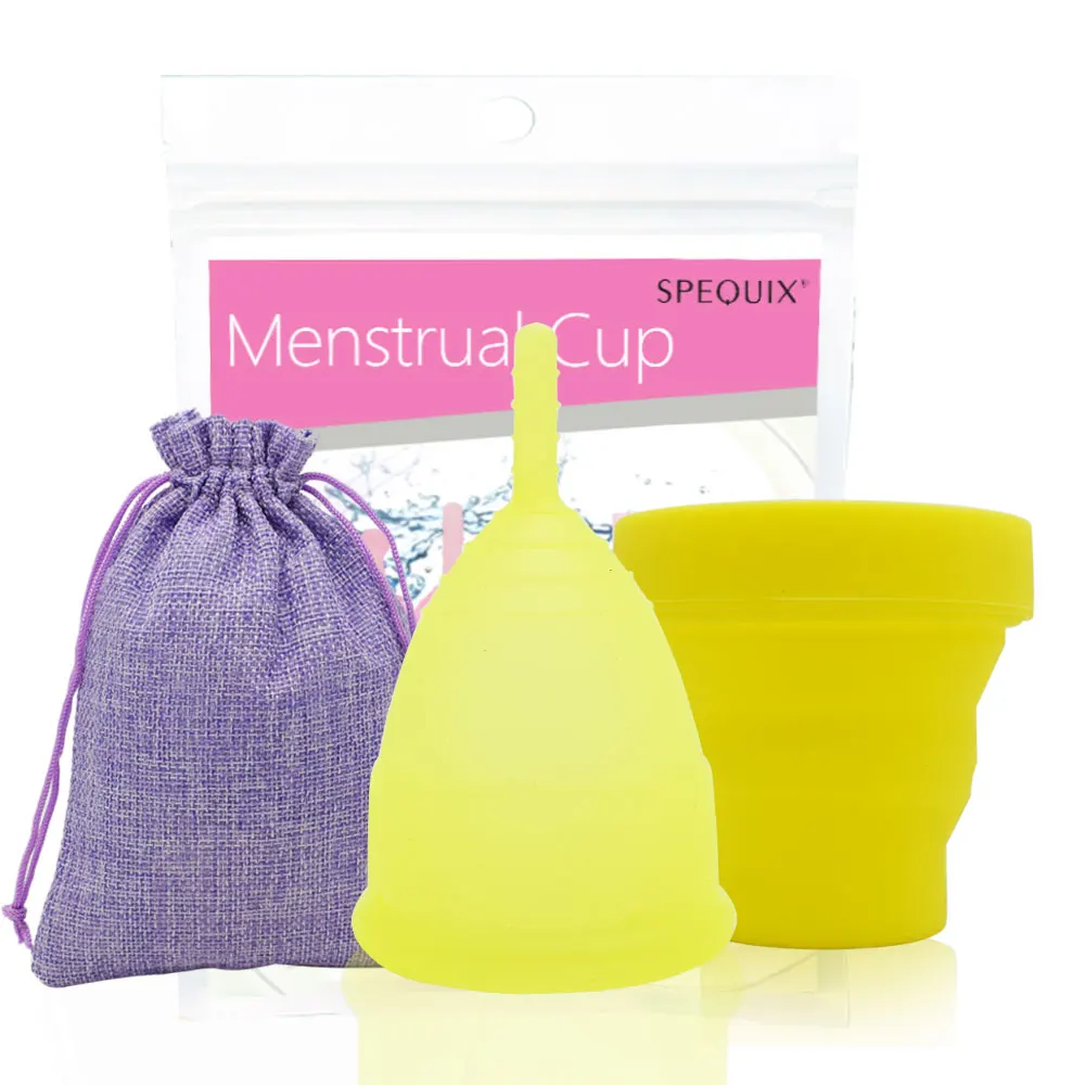 Medical Soft Reusable Silicone Menstrual Cups+Sterilizer Cups Womens