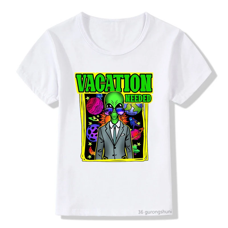 

Trippy Alien Seamless Space Vibrant Trippy Doodles Art Kids T-Shirts Fashion Casual Boys T Shirts Funny Girls Tshirts White Tops