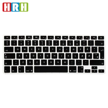 

HRH Wholesale Durable Slim 100pcs Danish UK Silicone Keyboard Cover Skin Protective Film For Mac Book Pro Air Retina 13" 15" 17"