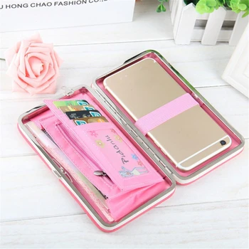 

2020 New Women Wallet Female Long Leather Purse Hasp Purses with Strap Phone Card Holders Big Capacity Ladies Wallets Clutch