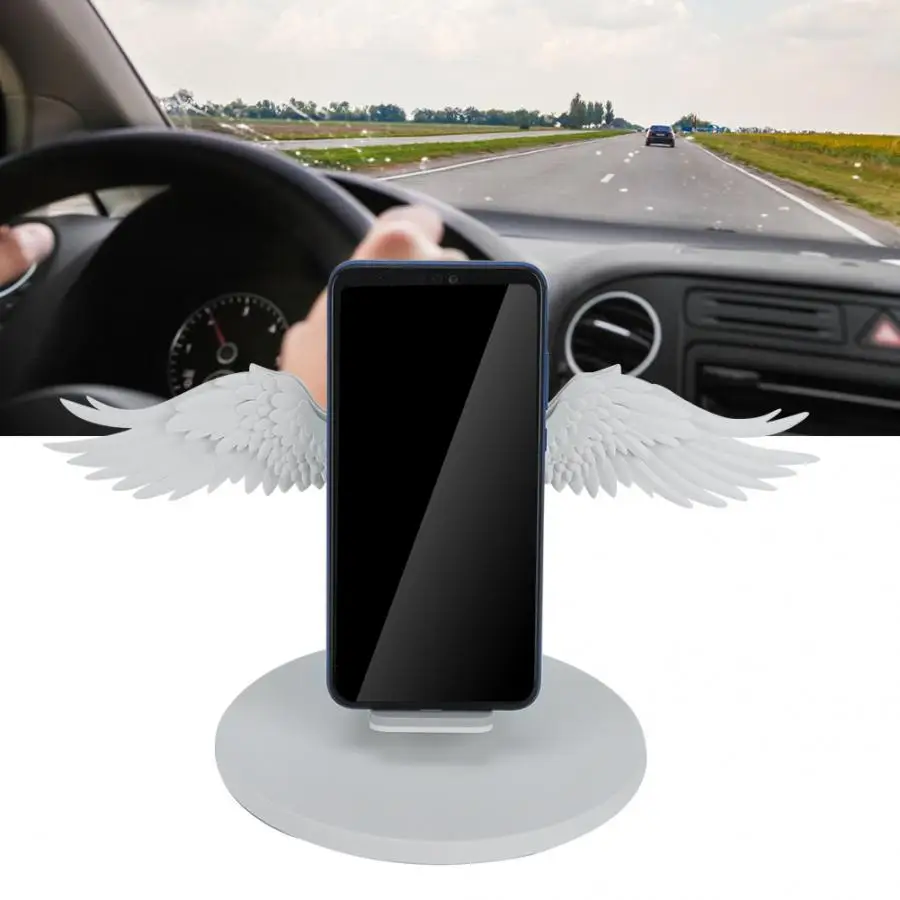 Беспроводная подставка для зарядного устройства Angel Wing-style usb type-C для автомобиля домашняя зарядка для автомобиля держатель легко найти телефон в темноте автомобильное зарядное устройство