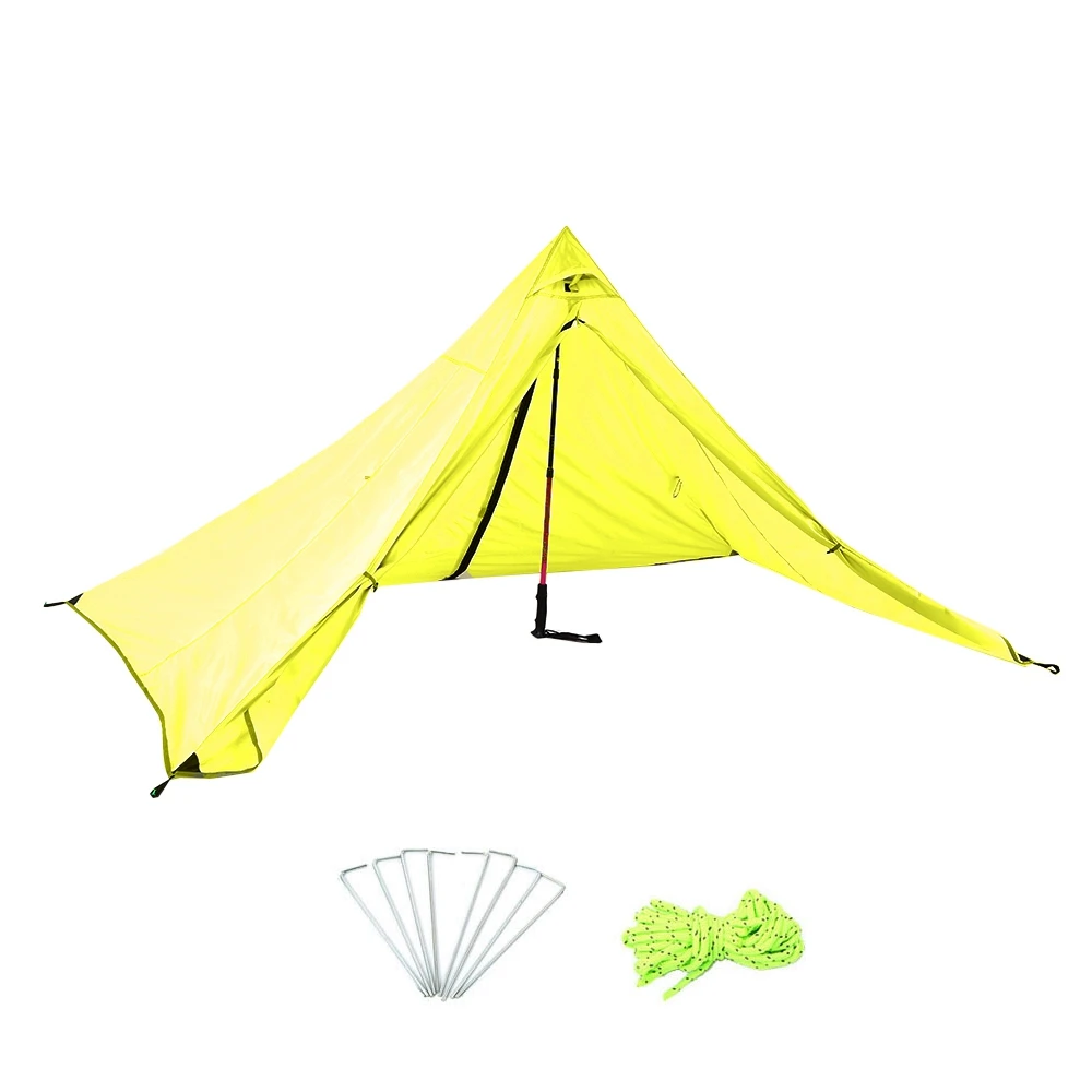 Yellow Outer tent Oudoor Сверхлегкий походный тент двойной слой водонепроницаемый альпинистский Тент Открытый походный тент для рыбалки Охота пляж путешествия - Цвет: Yellow Outer tent