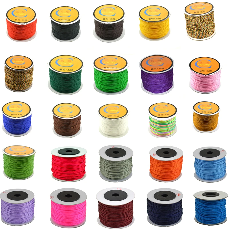 40 Meter 1.5MM Mix Color Cotton Nylon Cord Chinese Knotting Macrame DIY Tassels Beading Shamballa String Thread 29 Colors | Украшения и
