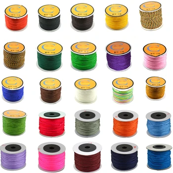 

40 Meter 1.5MM Mix Color Cotton Nylon Cord Chinese Knotting Macrame Cord DIY Tassels Beading Shamballa String Thread 29 Colors