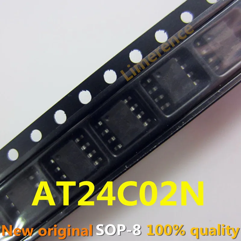 Новый и оригинальный чипсет IC 24C02 24C02N AT24C02N SOP8 AT24C02BN-SH-T SOP-8 SMD 10 шт. | Электронные