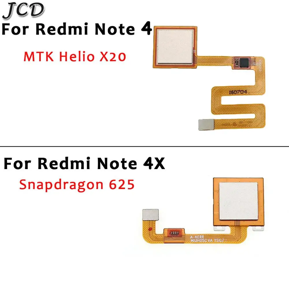 Сканер отпечатков пальцев JCD для Xiaomi Redmi Note 4X гибкий кабель сенсорный датчик